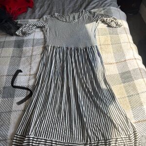 Striped Black and White Dress
